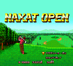 Naxat Open title screen for PC Engine